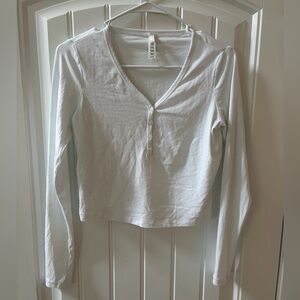 Skims Long Sleeve Henley Sz L